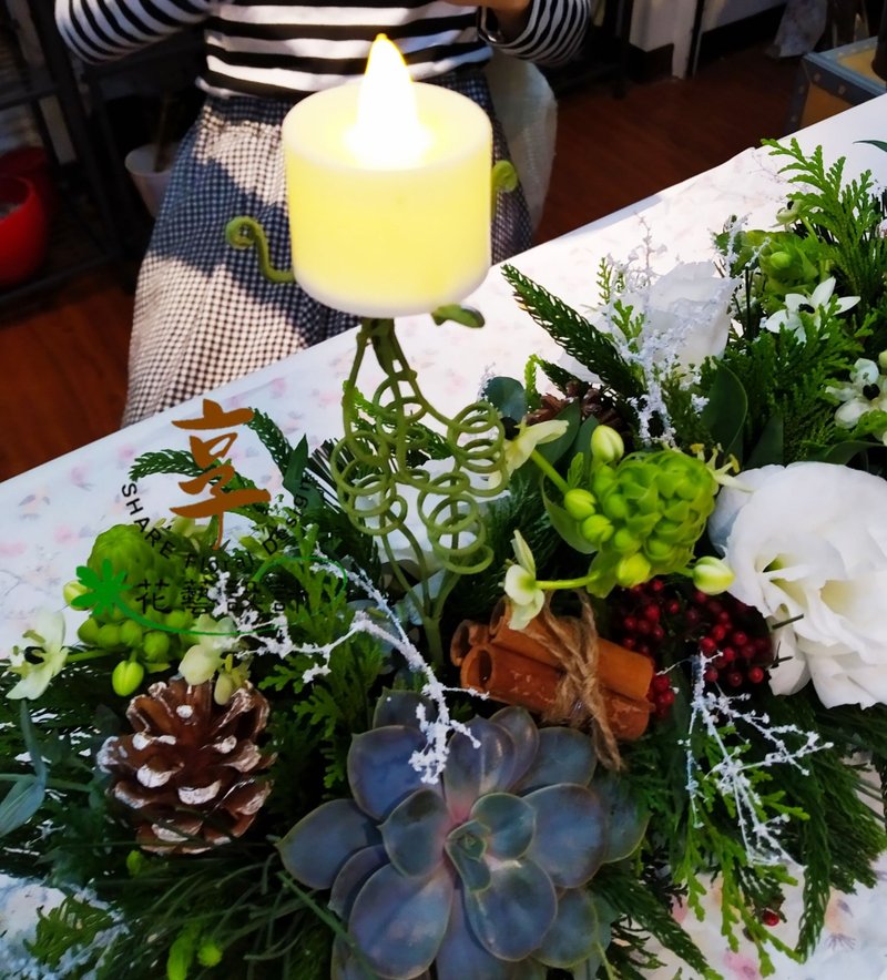 Christmas Warm Table Flowers Handmade Flower Art Course DIY Flower Gifts - Plants & Floral Arrangement - Plants & Flowers 