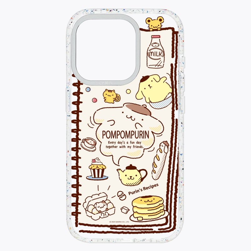 Pudding Dog Gourmet Notebook Translucent Standard/Magnetic Version iPhone 16 15 14 13 Pro Max - เคส/ซองมือถือ - วัสดุอีโค สีใส