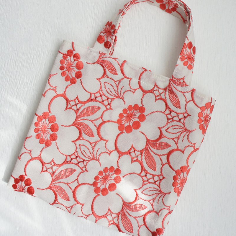 Ba-ba handmade mini shopping bag  No.RB45 - 手提包/手提袋 - 其他材質 粉紅色