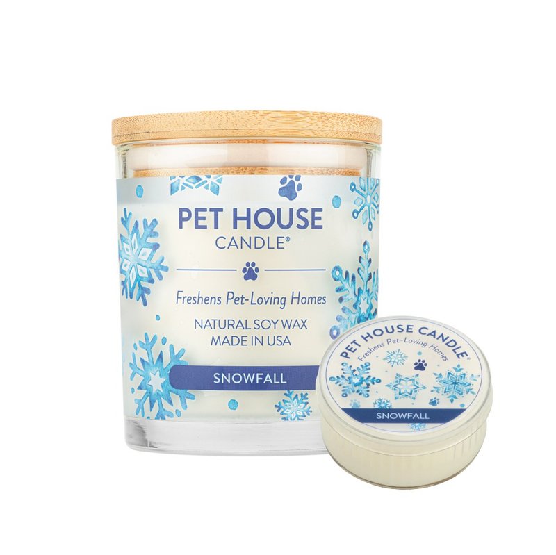 【美國PET HOUSE】室內除臭寵物香氛蠟燭-冬季雪花 - 香氛蠟燭/燭台 - 蠟 