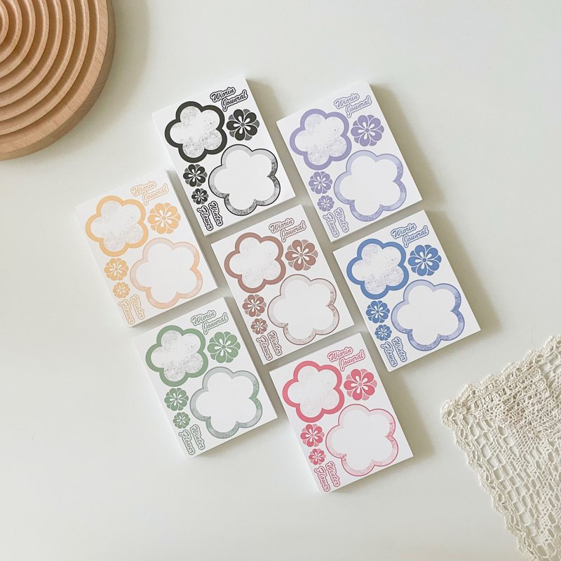 Winter flower collection scrapbook notepads paper - 便條紙/便利貼 - 紙 