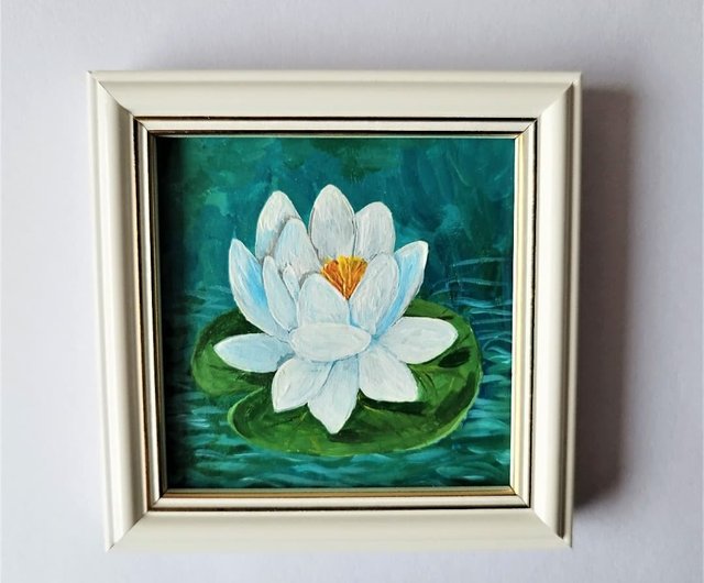 蓮の花「絵画」２L判サイズ原画 8b6888bb814cfff40f4295dfaddb7e