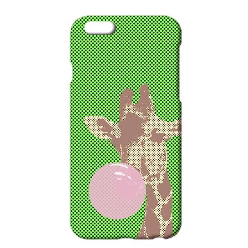 [IPhone case] Balloon gum / giraffe - เคส/ซองมือถือ - พลาสติก สีเขียว