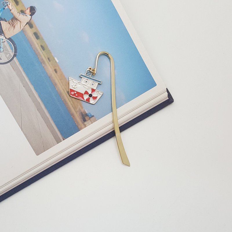 cute boat-shaped book mark, boat,sea - 書籤 - 其他材質 紅色