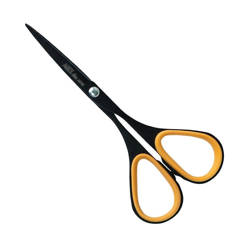 Lin Blade Slim Scissors (Mini) 100-Non-stick Yellow - กรรไกร - สแตนเลส สีเหลือง