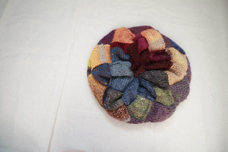 The Design araignee*Handmade caps - knit beret*- splicing European style color painter cap - หมวก - ขนแกะ หลากหลายสี