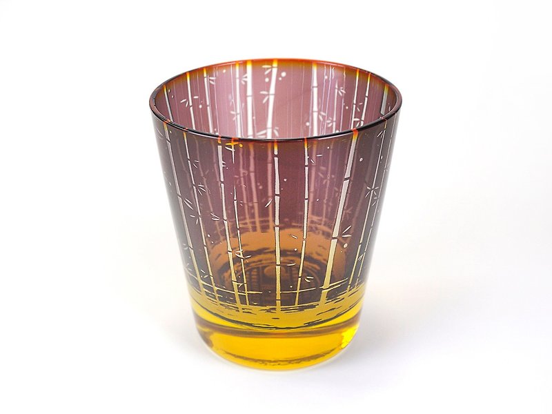 竹林と蛍火のグラス【紫紺山吹】 - グラス・コップ - ガラス パープル