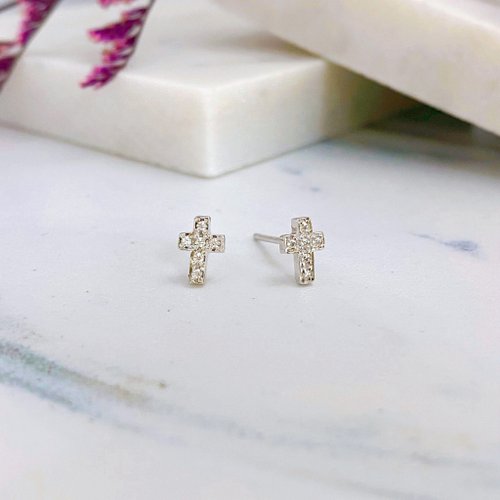 Hygge Adorn 14K | 十字 耳環