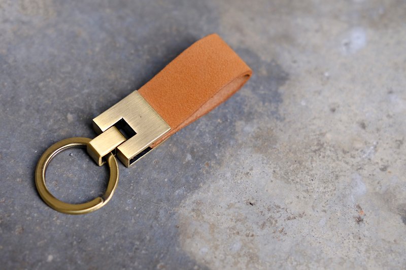 其他金屬 鑰匙圈/鎖匙扣 - 高級鑰匙圈 key chain 頂級牛皮 簡約 送禮 精緻包裝
