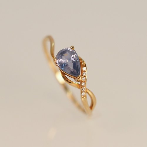 IRIZA Jewellery 18K金無限藍寶石鑽石戒指 Blue Infinity Sapphire Diamond Ring