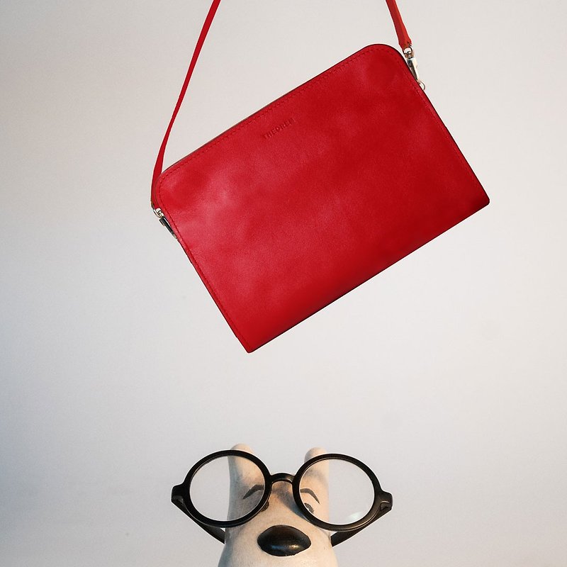 Oval3 - Handbags & Totes - Genuine Leather Red