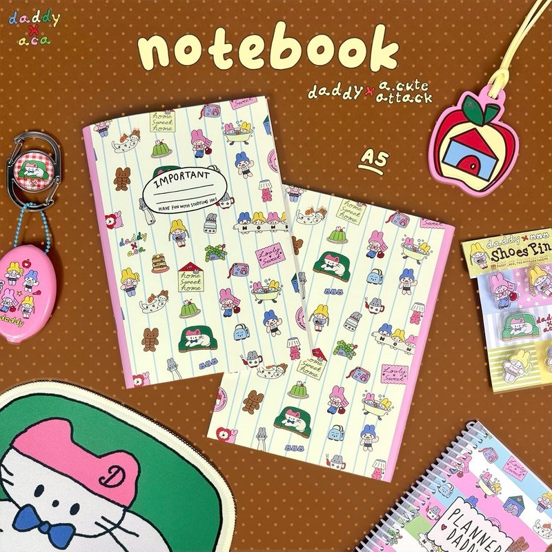 DADDY X ACUTE | A Cute Notebook – Adorable Journal/Note Book - 筆記本/手帳 - 紙 
