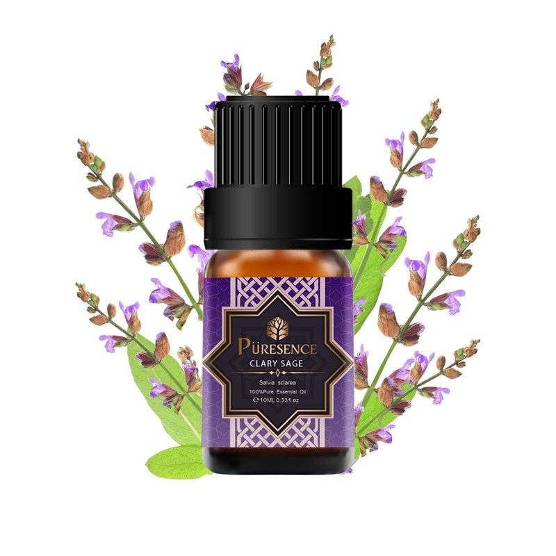 PÜRESENCE Clary Sage Essential Oil (Clary Sage) 10ml - น้ำหอม - น้ำมันหอม สีม่วง