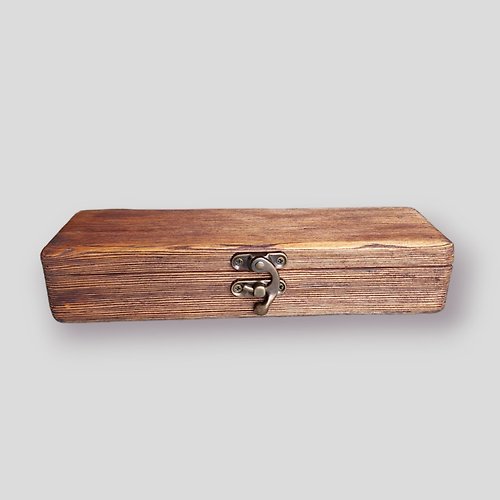 EDWOOD village Wood case, handmade glasses holder. Jewelry box. Pen case