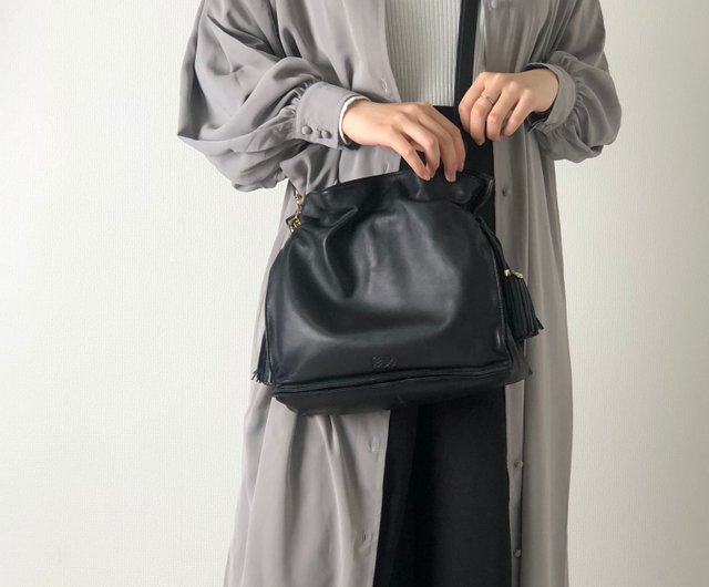 日本直送 名牌中古包 】LOEWE ロエベ フラメンコ アナグラム