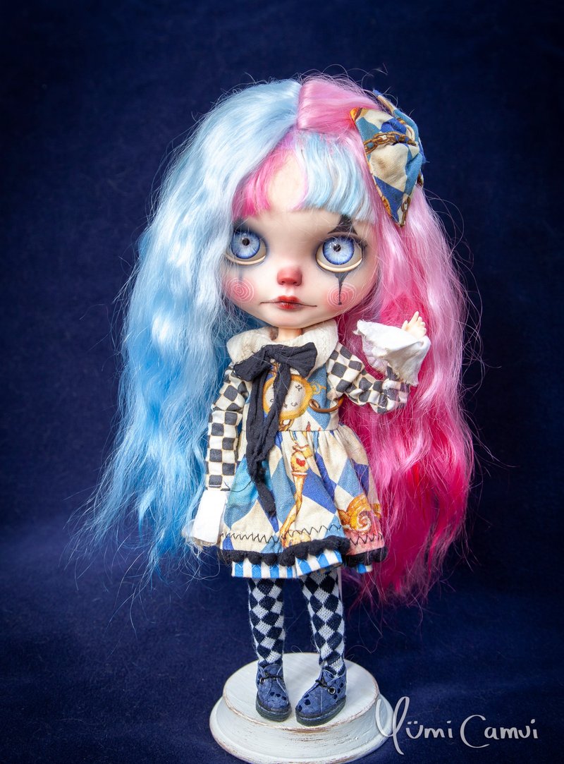 Custom Takara Blythe clown doll by Yumi Camui - Stuffed Dolls & Figurines - Plastic 