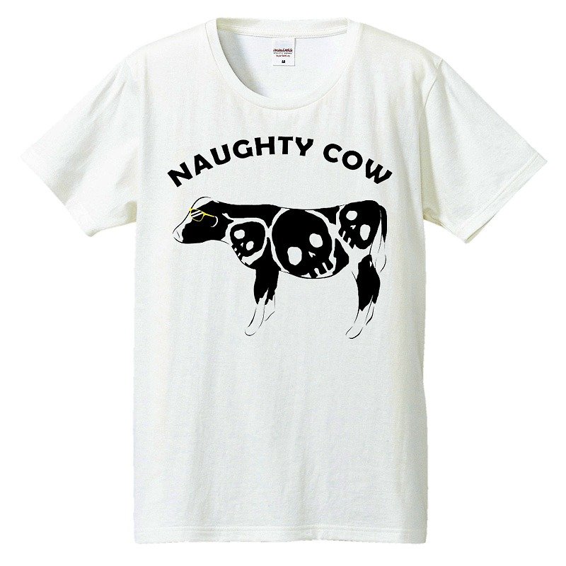 T-shirt / Naughty cow - เสื้อยืดผู้ชาย - ผ้าฝ้าย/ผ้าลินิน ขาว