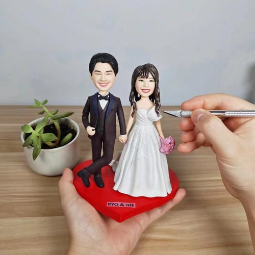 【オーダーメイド】3D肖像画置物似顔絵人形/結婚祝い・記念日