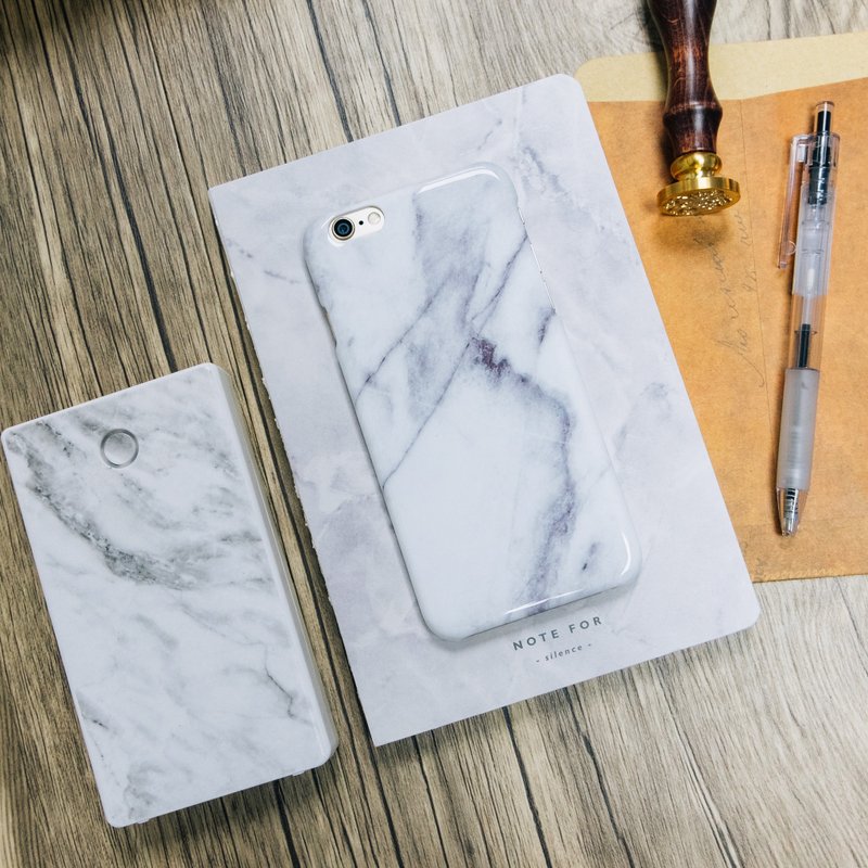 Sell Good 原創仿大理石質感 亮面硬殼 iPhone 手機殼 - 簡約 - 手機殼/手機套 - 其他材質 白色