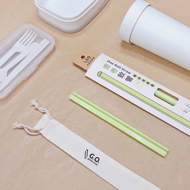 【Award-Winning Design】Rollable & Reusable Straw - 壹卷飲管 One Roll Straw - Reusable Straws - Plastic Yellow