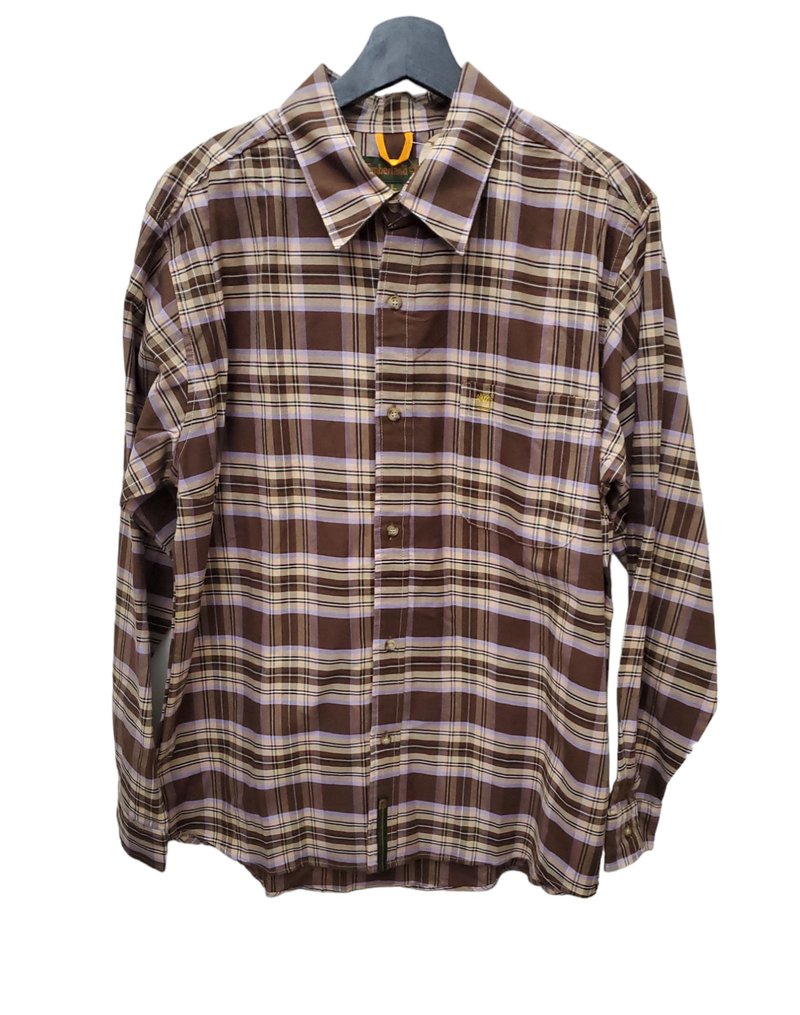 Wear politely Timberland American plaid classic logo long lining L size nearly new - เสื้อเชิ้ตผู้ชาย - ผ้าฝ้าย/ผ้าลินิน หลากหลายสี