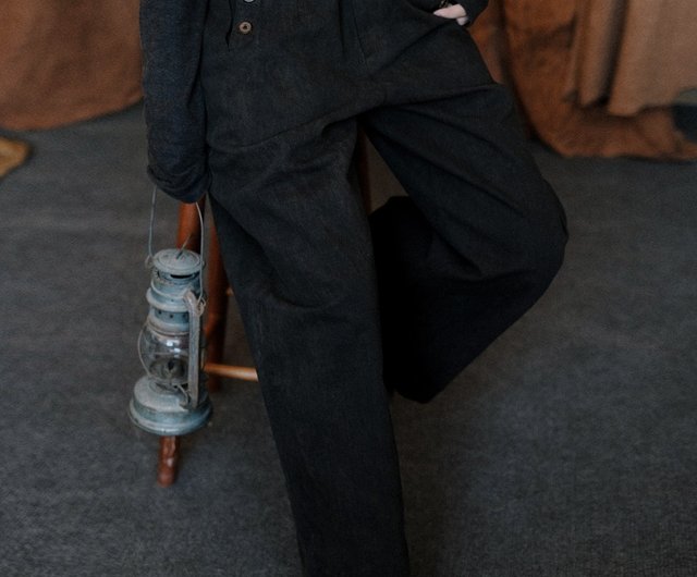 Honnete　2WAY　ワイドパンツ　ゆったり　リネン　黒　ポーランド製 Honnete 2WAY ワイドパンツ ゆったり リネン 黒 ポーランド製