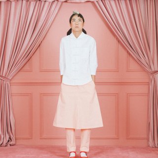 a-line pleat skirt with pants (unisex)