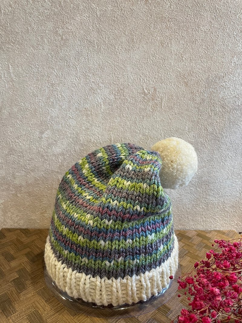 Handmade-woolen hat - Hats & Caps - Wool Multicolor