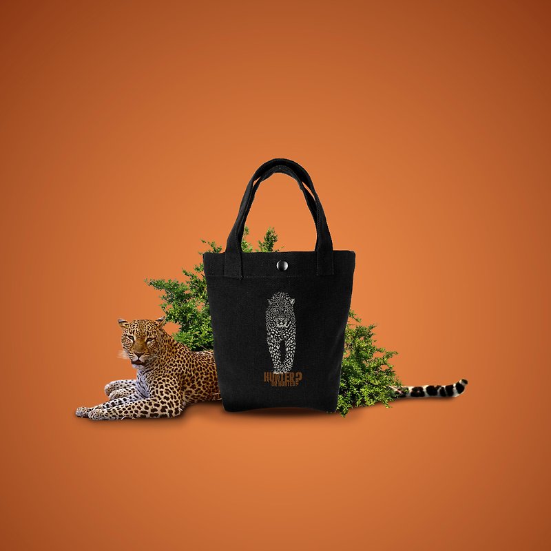Mini Tote Bag - Hunter (Black) - กระเป๋าถือ - ผ้าฝ้าย/ผ้าลินิน สีดำ