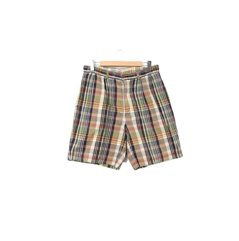 Back to Green-POLO 格紋短褲 M-21 vintage pants - 男短褲/工作短褲 - 棉．麻 