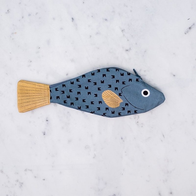 大西洋石斑魚收納袋 | Don Fisher - 化妝袋/收納袋 - 棉．麻 藍色
