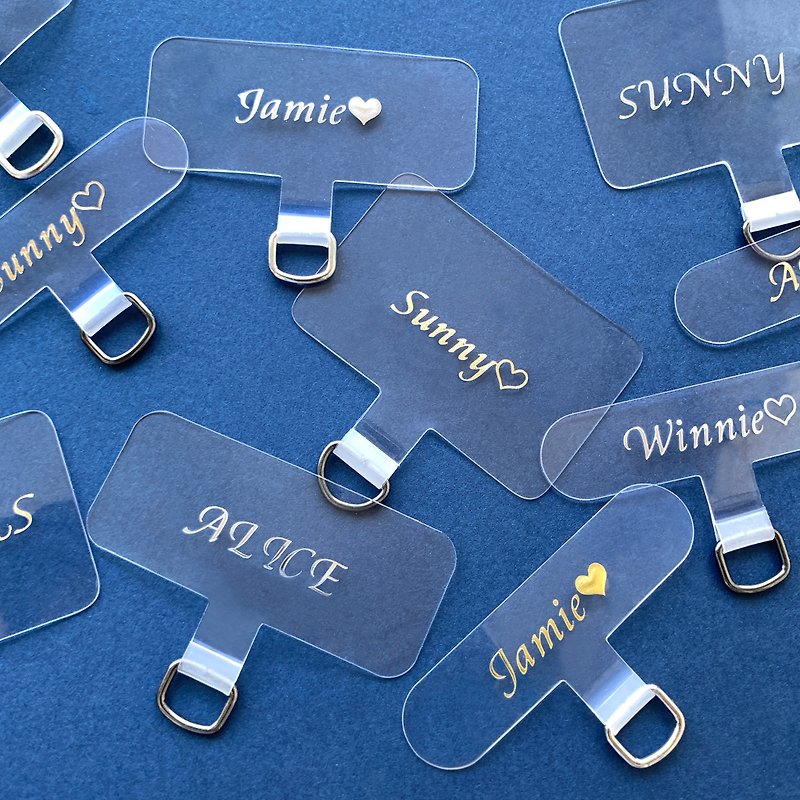 [Graduation Gift] Transparent mobile phone clip/customized English name/gilded Silver - Phone Accessories - Plastic 