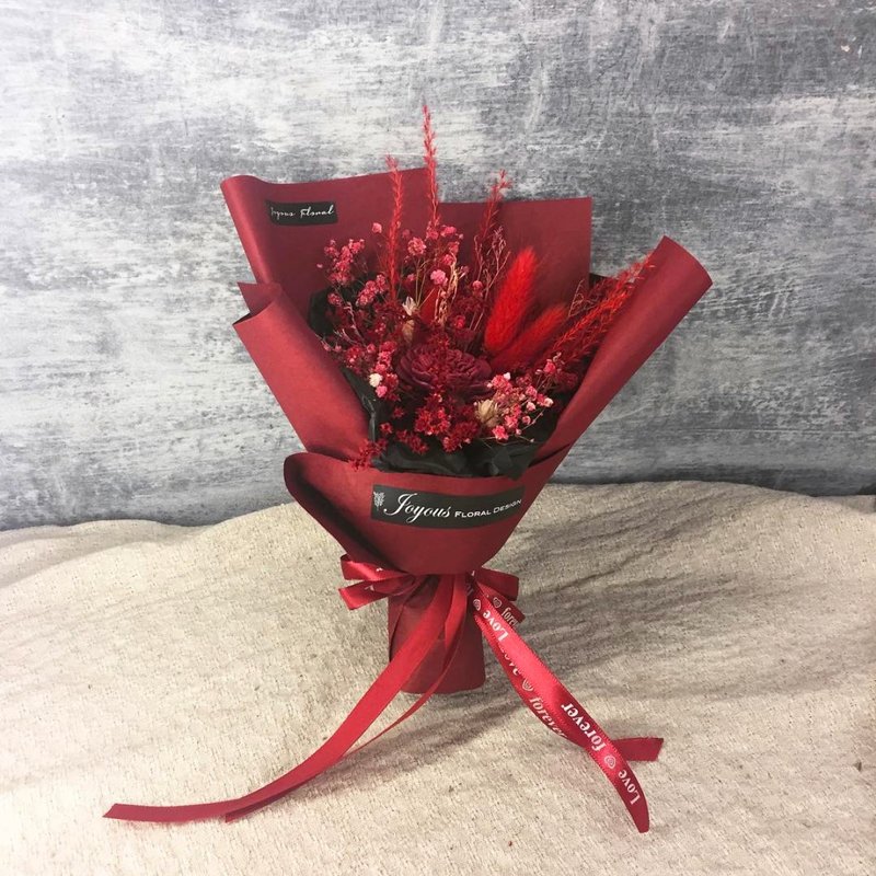  // 戀愛微醺 //紅色系太陽玫瑰乾燥花束/情人禮 姊妹禮 生日禮 - 乾燥花/永生花 - 植物．花 紅色