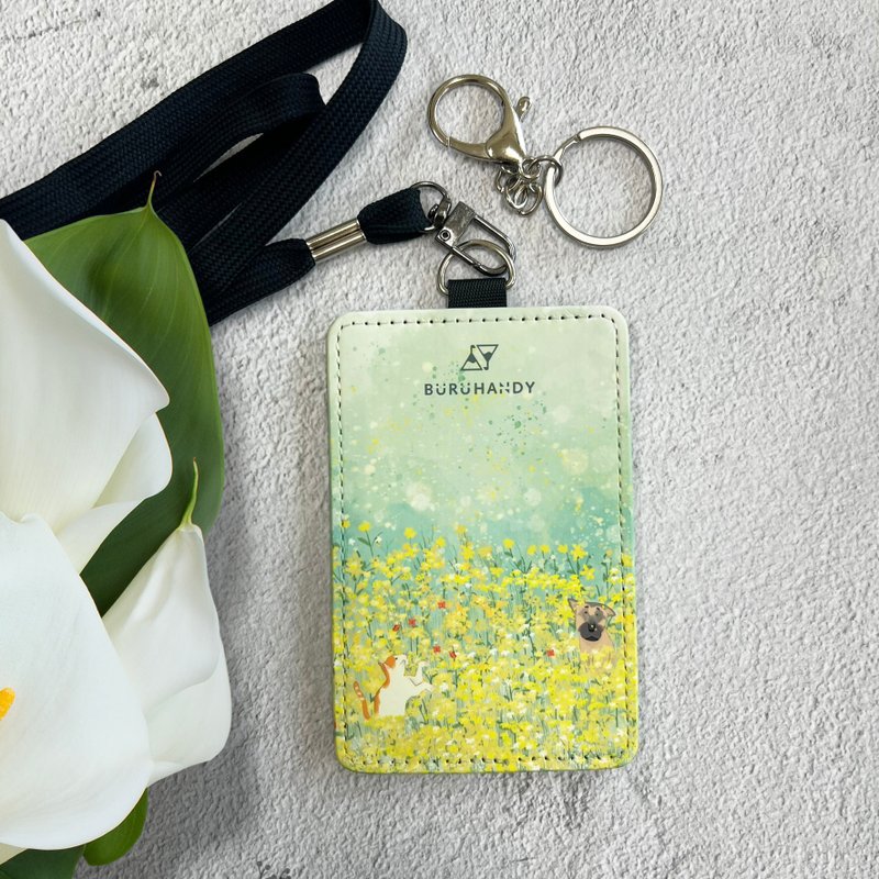 Identification card holder/document holder/illustration/flower field series - ID & Badge Holders - Polyester 