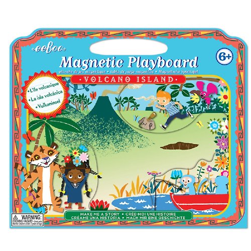eeBoo 台灣總代理 Magnetic Board 磁鐵遊戲板 - Volcano Island 火山島