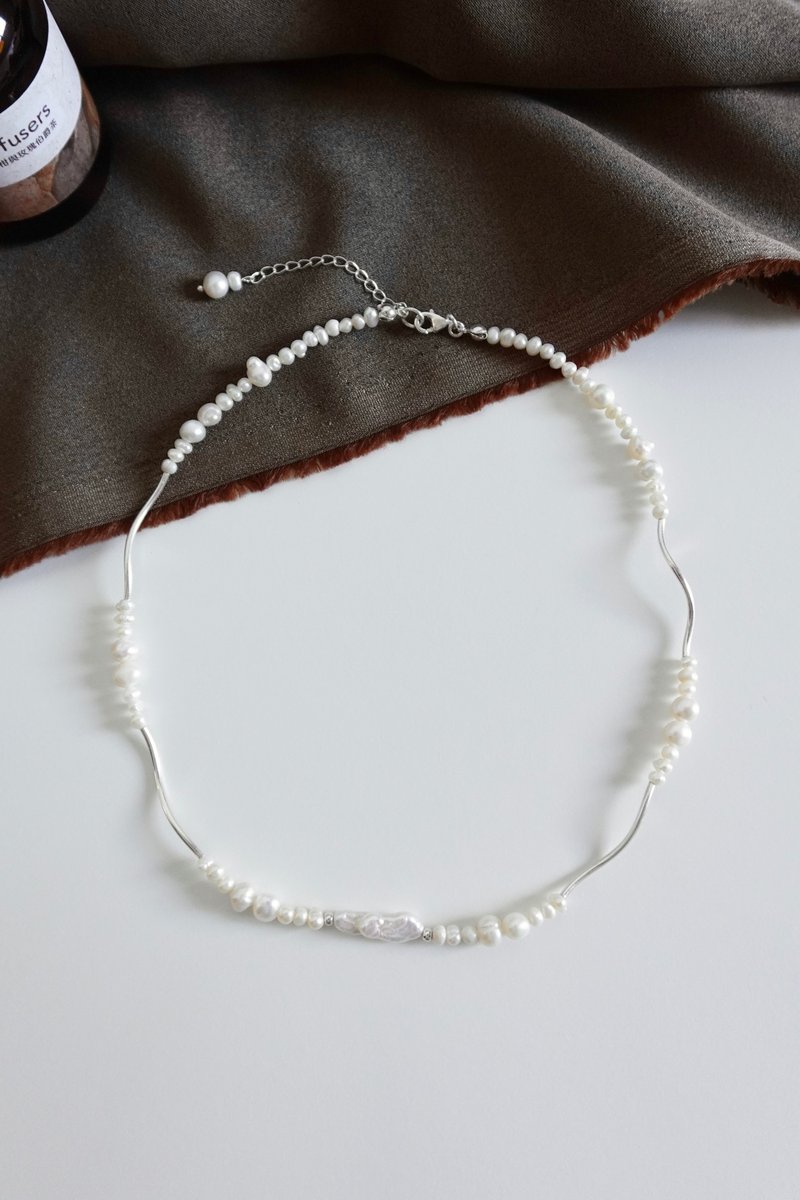 Lily Valley Pearl Treasure Box | Handmade Beaded Necklace - Necklaces - Semi-Precious Stones Silver