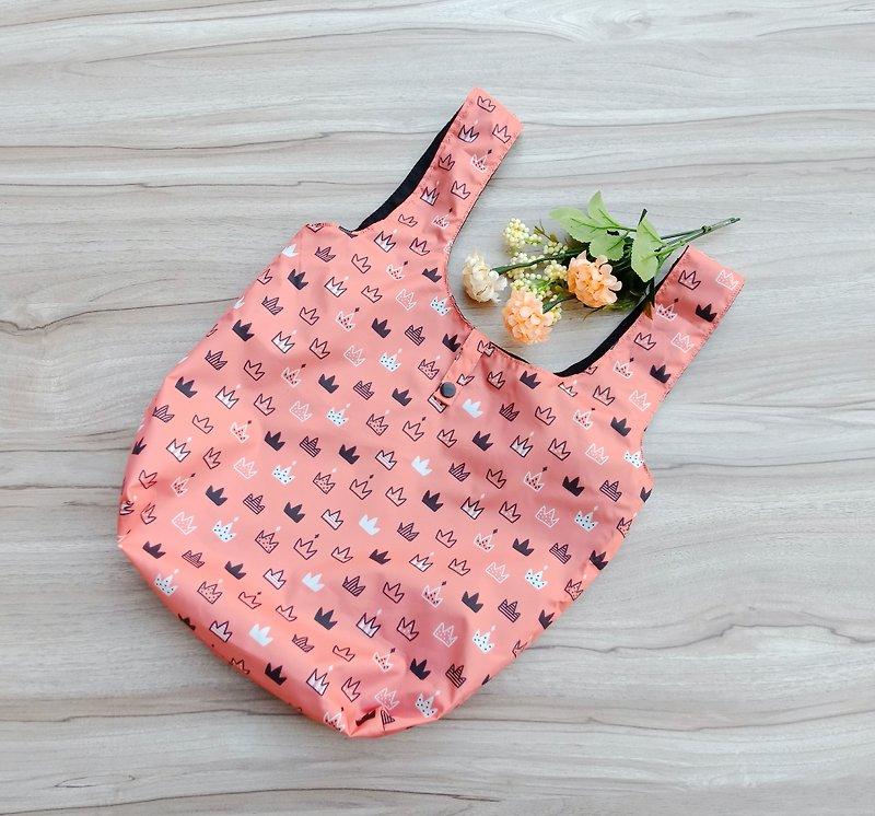 【防水購物袋】小山款(大款)-韓製防水布料 - 手提包/手提袋 - 防水材質 粉紅色