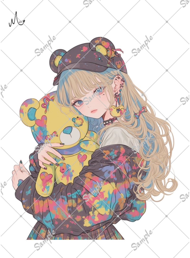 オリジナル人物ステッカー - 貼紙 - 紙 