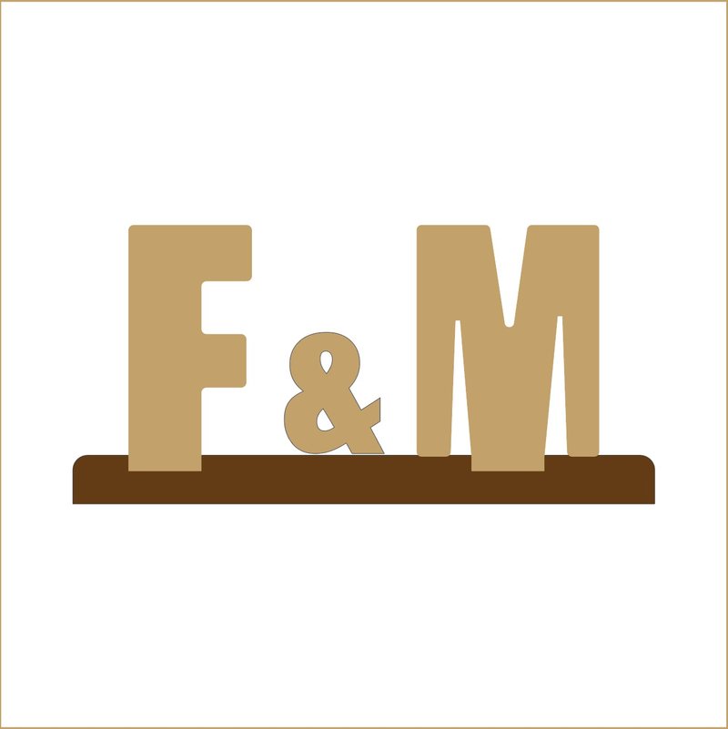 wage客製姓氏印章_F與M - 其他 - 木頭 卡其色