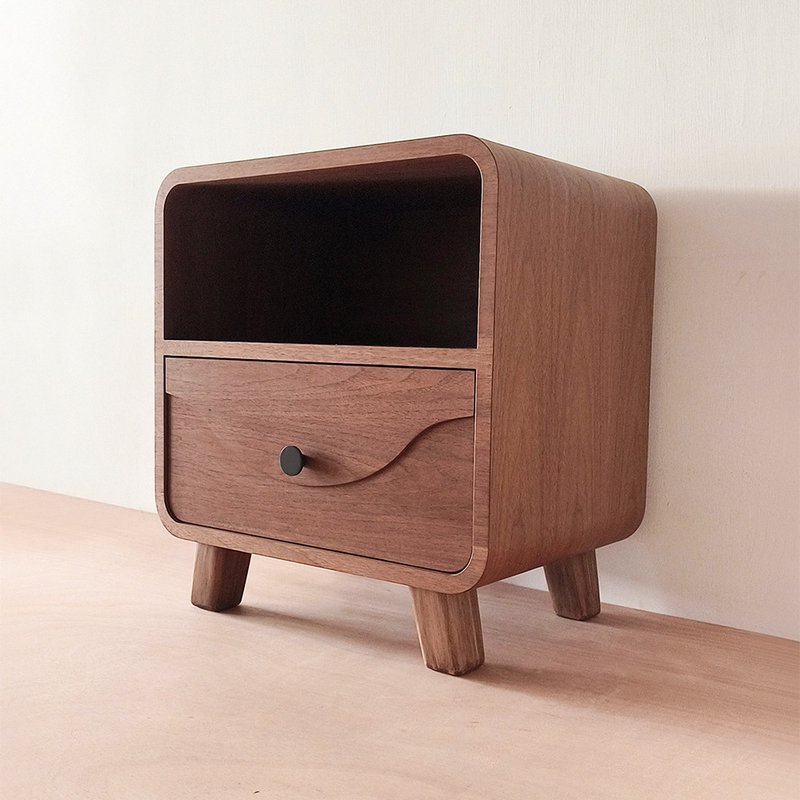 【WOOLI】Single-layer drawer bedside table-walnut|Limited Edition - Storage - Wood 