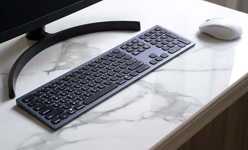 irocks 艾芮克官方設計館 irocks K08R 雙模 藍芽 2.4G 鋁合金 剪刀腳鍵盤 石墨灰 (注音版)