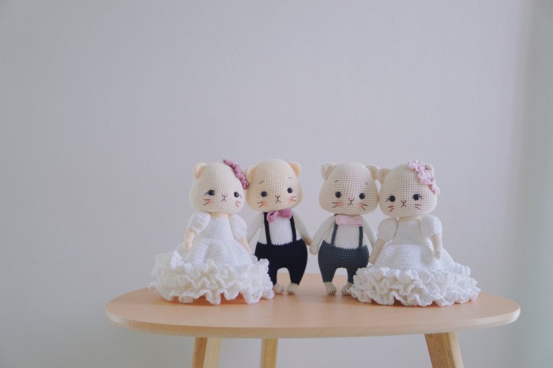 Digital Download - PDF | Crochet amigurumi pattern wedding cat - Logo 設計/圖案設計 - 其他材質 