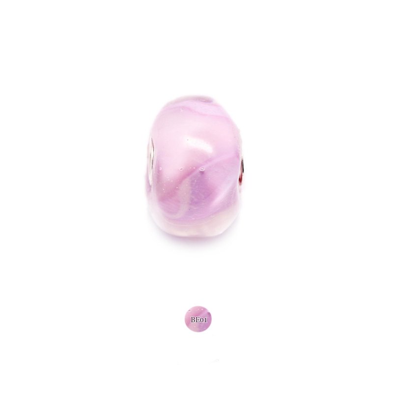 ニコニコビーズコードBE01 - ブレスレット - ガラス ピンク