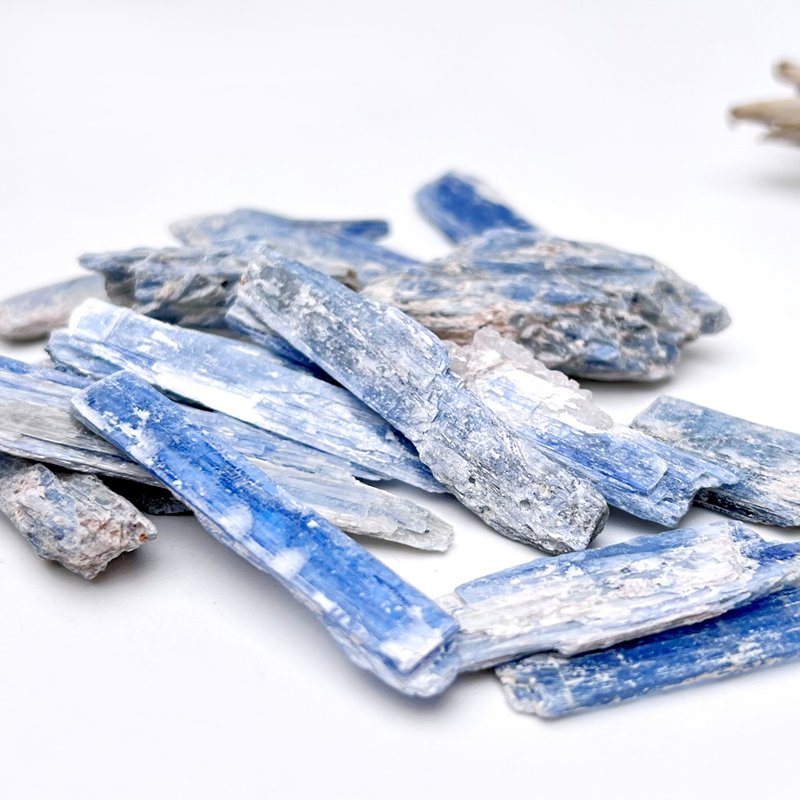 酵素。礦石 原礦 淨化 消磁 療癒 l 藍晶石條 碎石 l - 擺飾/家飾品 - 水晶 藍色