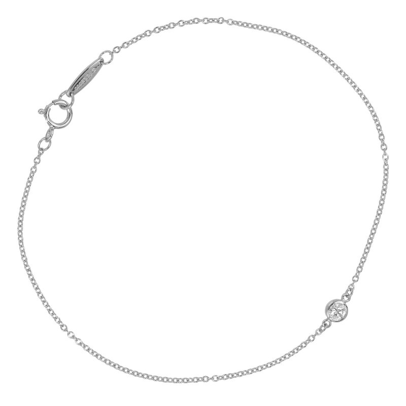 【日本直送】蒂芙尼 手鍊 經典鎖骨鍊系列 Pt950鉑金 鑽石 約1.28g TIFFANY&Co.【二手】A級 - 手鍊/手鐲 - 貴金屬 銀色