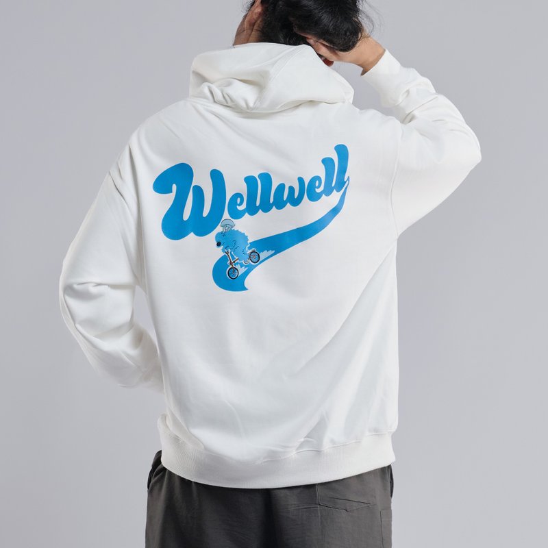 wellwell brand concept white hat TX Butter&Cream - เสื้อฮู้ด - ผ้าฝ้าย/ผ้าลินิน ขาว