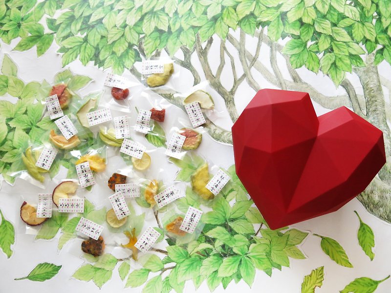 Blessing Heart Wedding Joyful Red Love Box (medium) - Dried Fruits - Fresh Ingredients Red