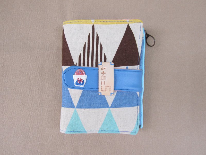 *1 + 1 = 5 / ice cool summer setback in the folder & Passport Case* - Wallets - Cotton & Hemp Blue