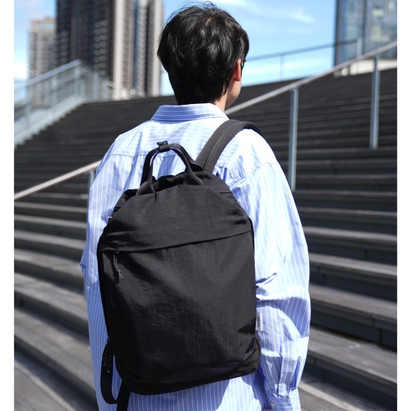 【新品】校園背包 | NOLAN 日常背包 (苔黑色) - 後背包/背包/書包 - 尼龍 黑色