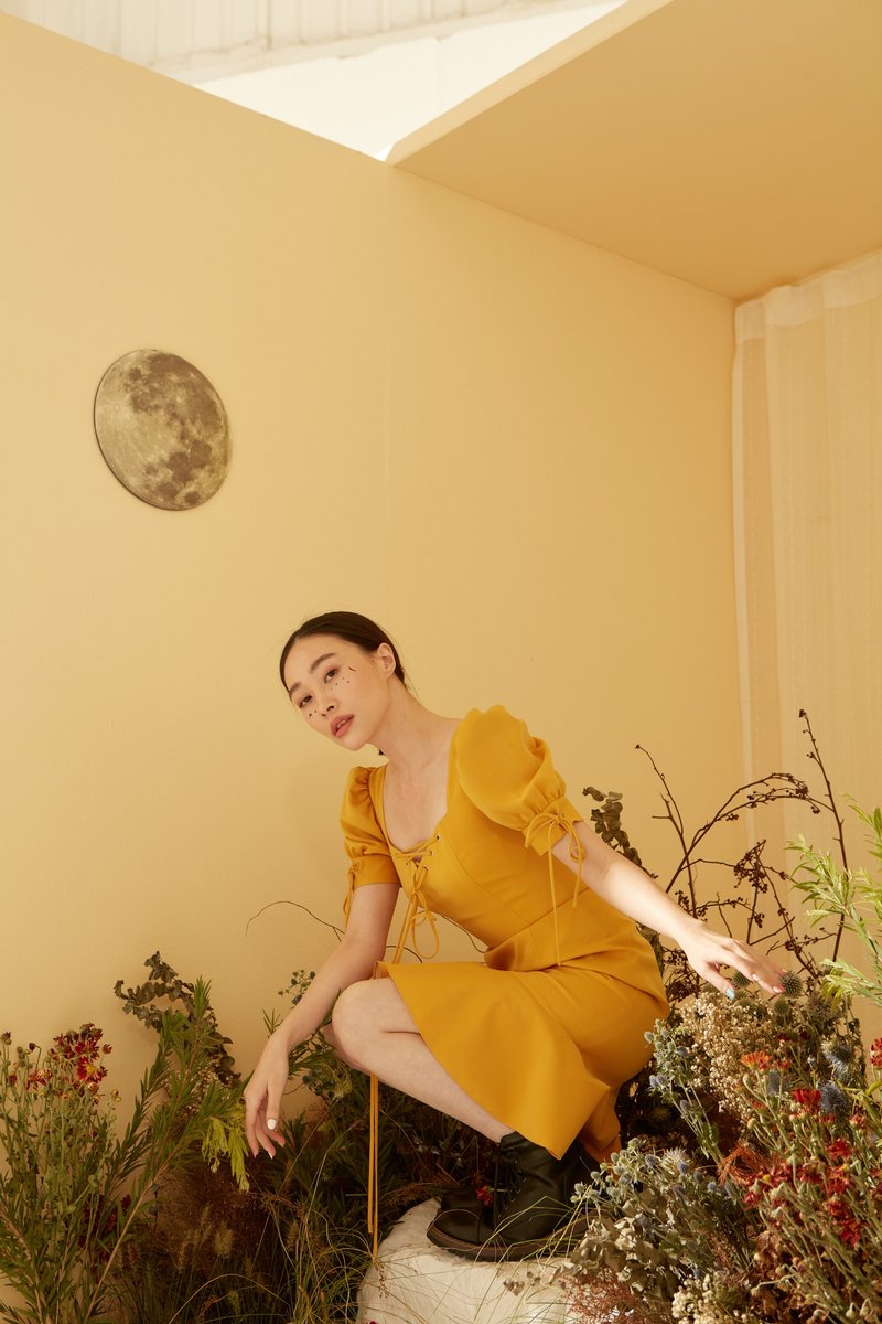 Exclusive Andrea dress - Yellow for Pinkoi only - 洋裝/連身裙 - 其他材質 